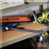 T07. Ryobi Hedge Sweep with battery. - $34